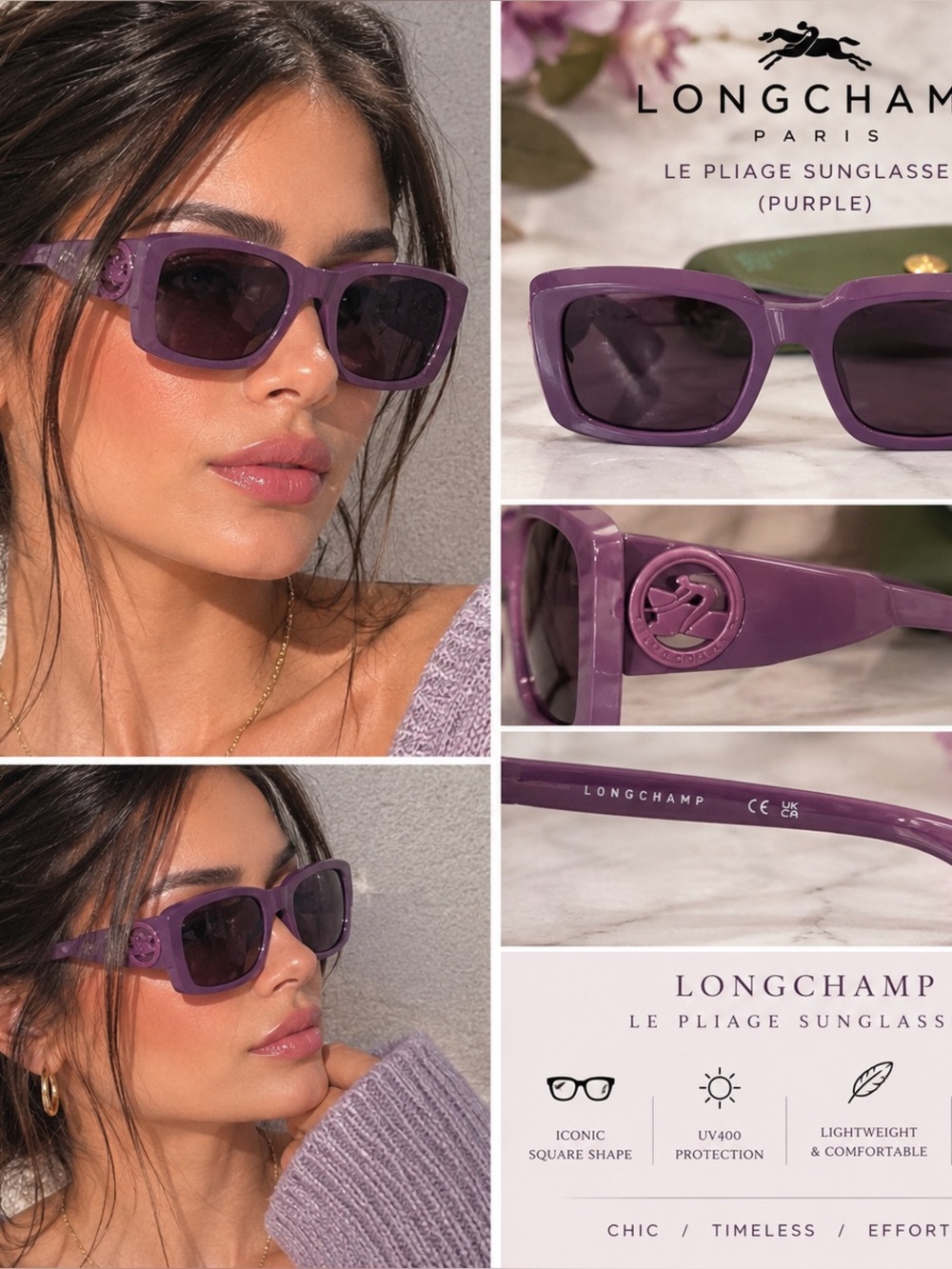 Longchamp Purple Sunglasses